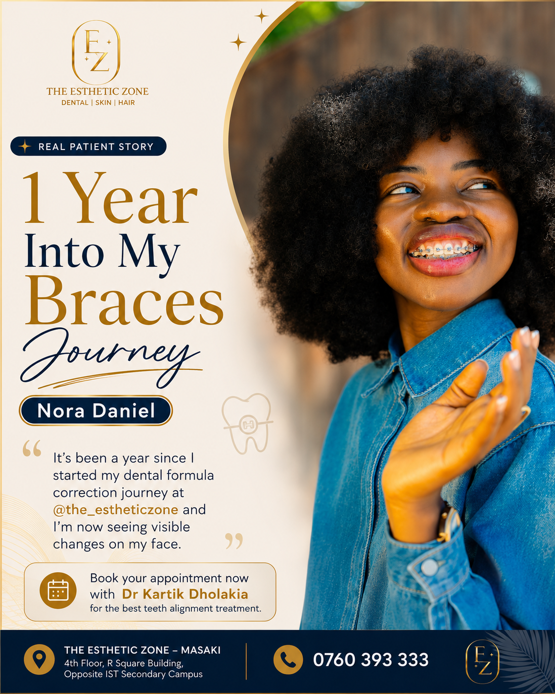 Nora Daniel’s One-Year Braces Journey with Dr. Kartik Dholakia