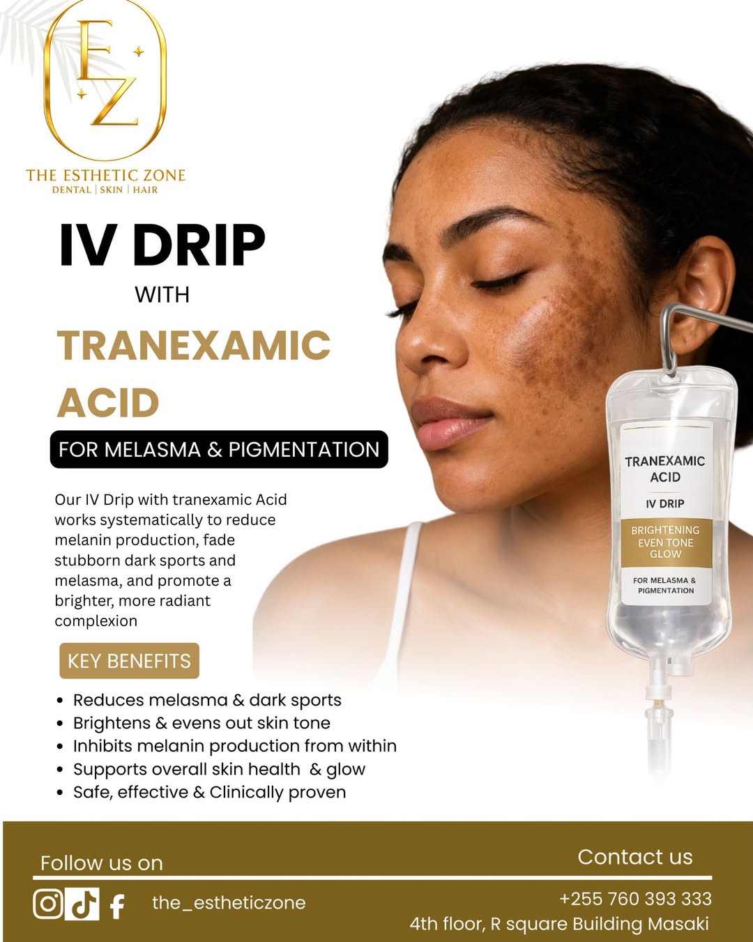 Tranexamic Acid IV Drip for Melasma & Pigmentation | The Esthetic Zone