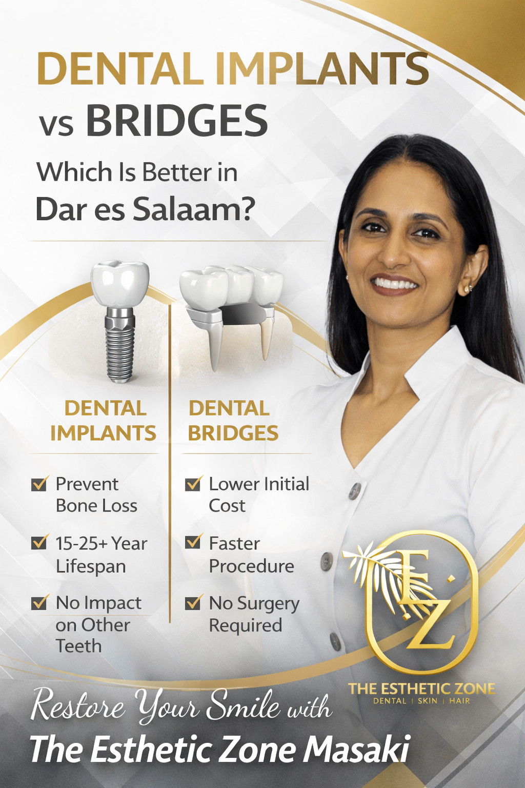 Dental Implants vs Bridges – Which Is Better in Dar es Salaam?