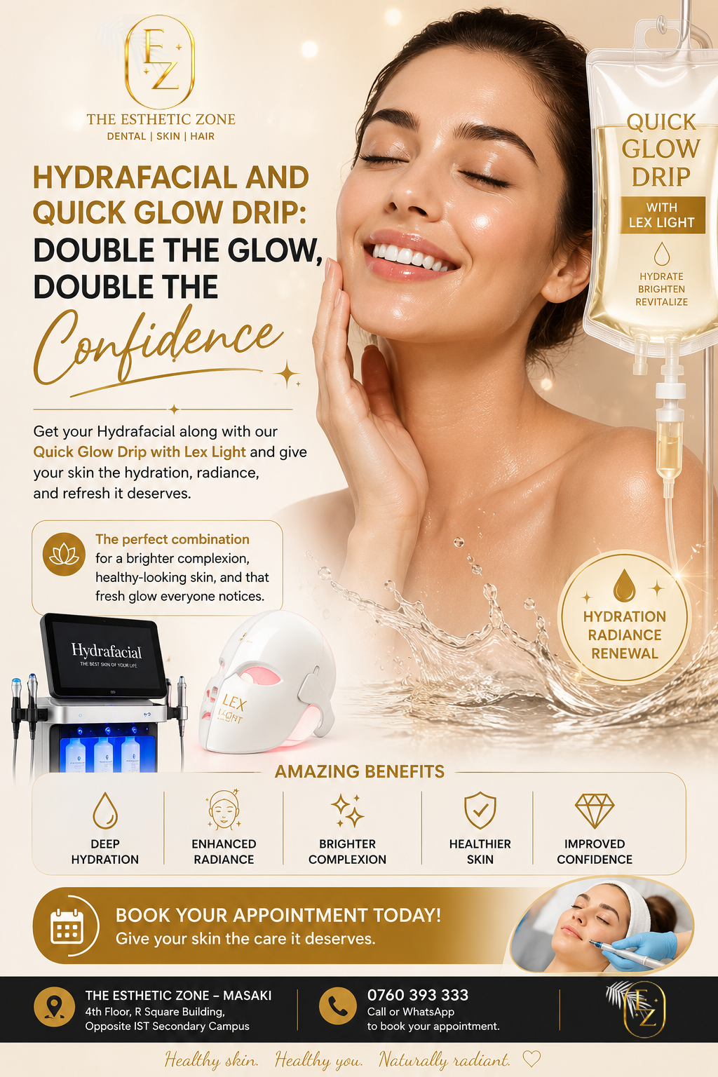 Hydrafacial and Quick Glow Drip: Double the Glow, Double the Confidence