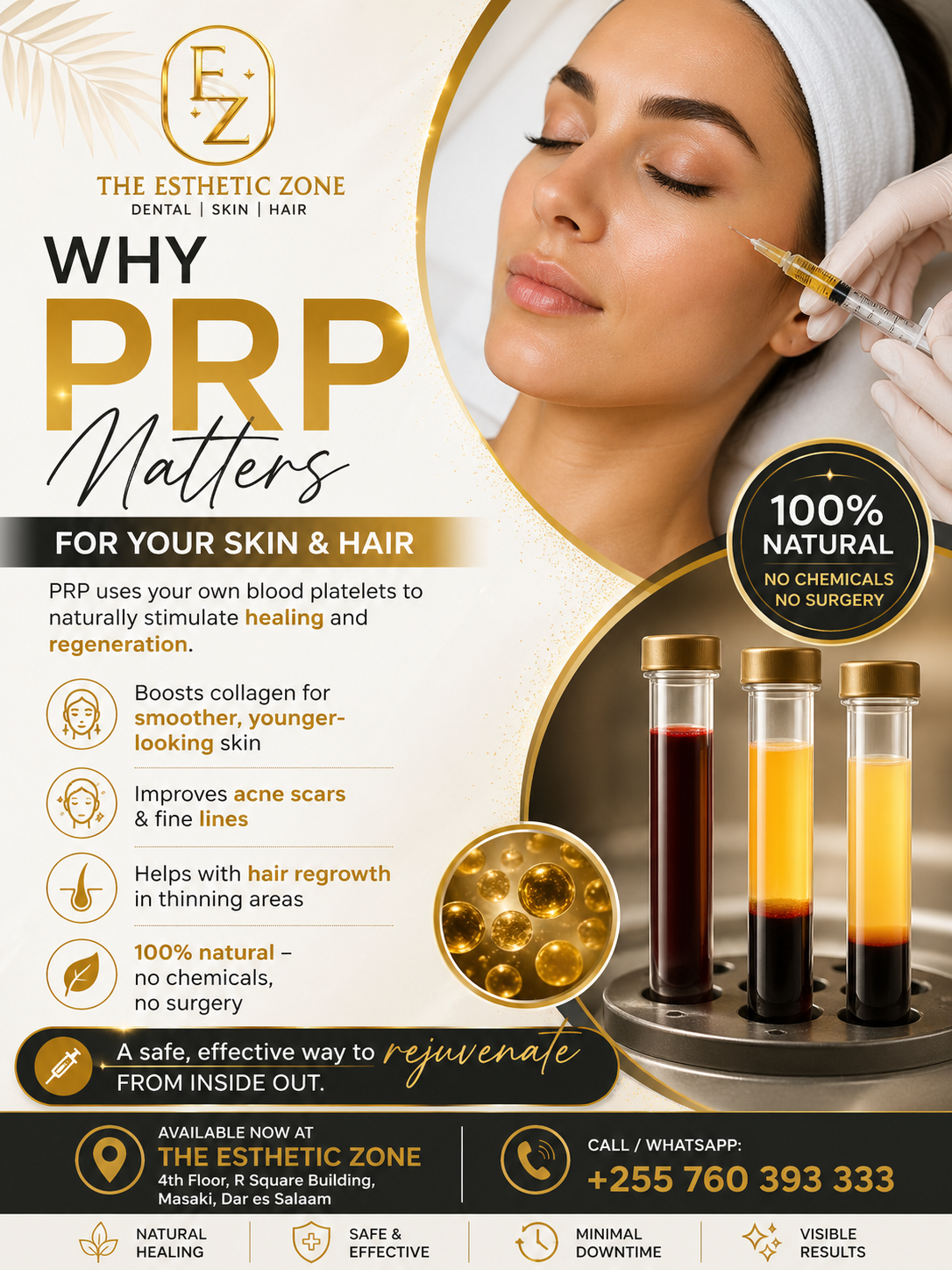PRP Treatment in Dar es Salaam | Skin & Hair Rejuvenation